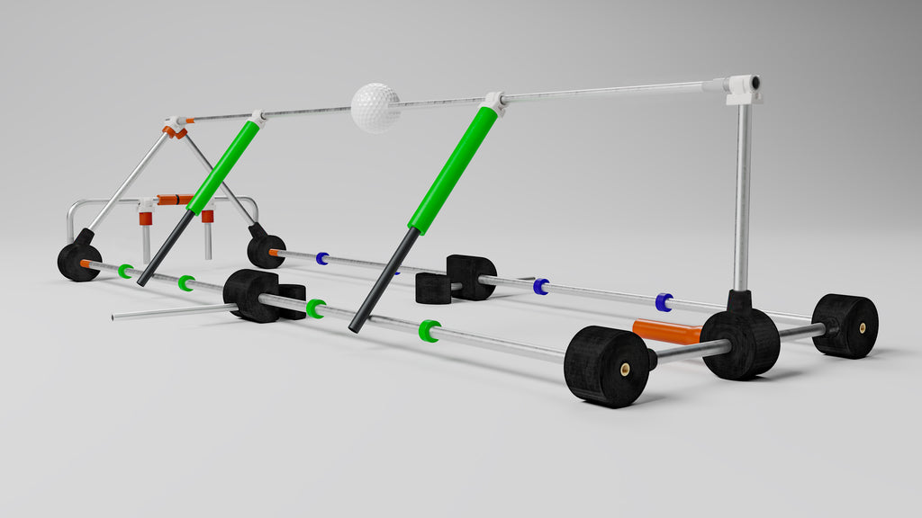 „Kompakter BirdiePod Classic Trainer für professionelle Golf-Putting-Übungen.“